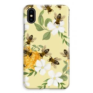 CaseCompany No flowers without bees: iPhone X Volledig Geprint Hoesje