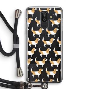 CaseCompany Doggy: Samsung Galaxy J8 (2018) Transparant Hoesje met koord