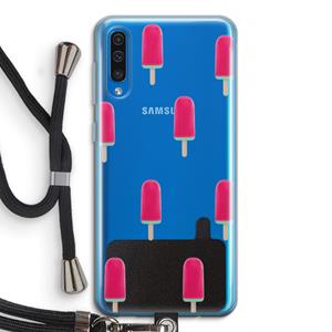 CaseCompany Waterijsje: Samsung Galaxy A50 Transparant Hoesje met koord