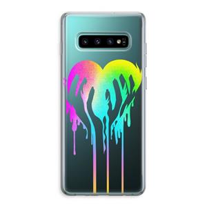 CaseCompany Hold My Heart: Samsung Galaxy S10 Plus Transparant Hoesje