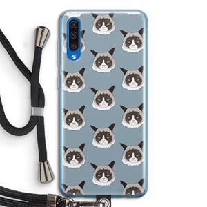 CaseCompany It's a Purrr Case: Samsung Galaxy A50 Transparant Hoesje met koord