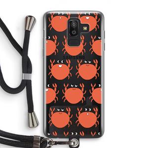 CaseCompany Krab: Samsung Galaxy J8 (2018) Transparant Hoesje met koord