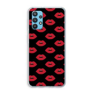 CaseCompany Lips: Samsung Galaxy A32 4G Transparant Hoesje