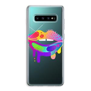 CaseCompany Lip Palette: Samsung Galaxy S10 Plus Transparant Hoesje