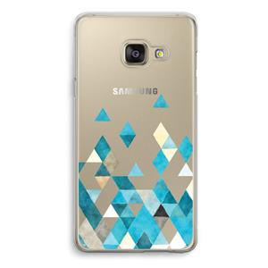 CaseCompany Gekleurde driehoekjes blauw: Samsung A3 (2017) Transparant Hoesje