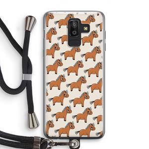 CaseCompany Pony: Samsung Galaxy J8 (2018) Transparant Hoesje met koord