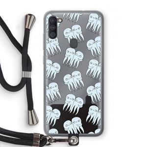 CaseCompany Octopussen: Samsung Galaxy A11 Transparant Hoesje met koord