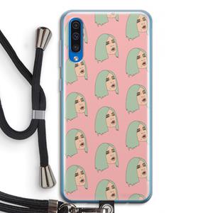 CaseCompany King Kylie: Samsung Galaxy A50 Transparant Hoesje met koord