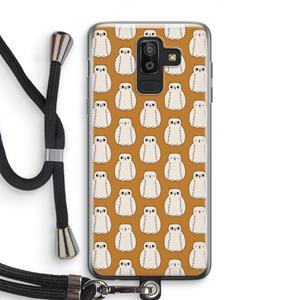 CaseCompany Uilen: Samsung Galaxy J8 (2018) Transparant Hoesje met koord