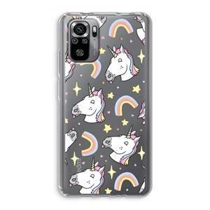 CaseCompany Rainbow Unicorn: Xiaomi Redmi Note 10S Transparant Hoesje