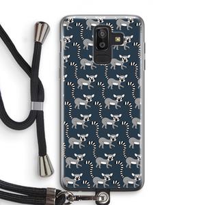 CaseCompany Makis: Samsung Galaxy J8 (2018) Transparant Hoesje met koord