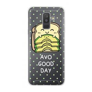 CaseCompany Avo Good Day: Samsung Galaxy A6 Plus (2018) Transparant Hoesje