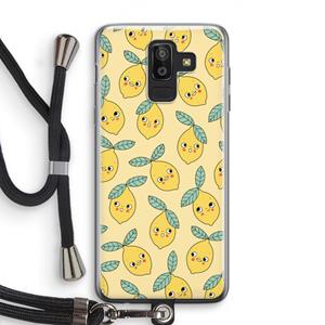 CaseCompany Citroenen: Samsung Galaxy J8 (2018) Transparant Hoesje met koord