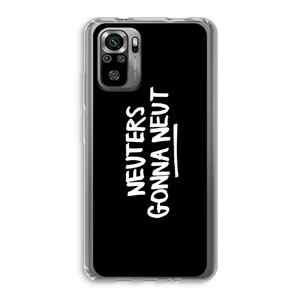 CaseCompany Neuters (zwart): Xiaomi Redmi Note 10S Transparant Hoesje