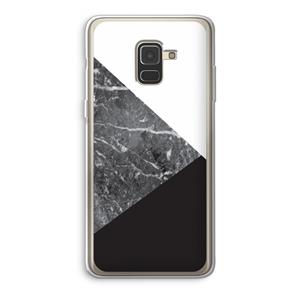 CaseCompany Combinatie marmer: Samsung Galaxy A8 (2018) Transparant Hoesje