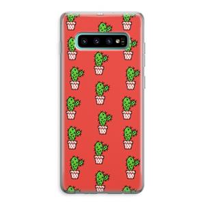 CaseCompany Mini cactus: Samsung Galaxy S10 Plus Transparant Hoesje
