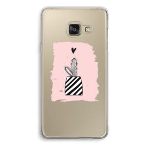 CaseCompany Zwart-wit cactus: Samsung A3 (2017) Transparant Hoesje