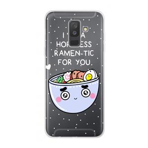 CaseCompany I'm A Hopeless Ramen-Tic For You: Samsung Galaxy A6 Plus (2018) Transparant Hoesje