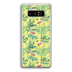 CaseCompany Flamingo party: Samsung Galaxy Note 8 Transparant Hoesje
