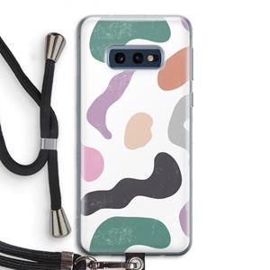 CaseCompany Memphis Shapes: Samsung Galaxy S10e Transparant Hoesje met koord