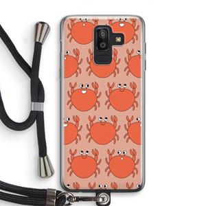 CaseCompany Krab: Samsung Galaxy J8 (2018) Transparant Hoesje met koord