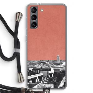 CaseCompany Marrakech Skyline : Samsung Galaxy S21 Transparant Hoesje met koord