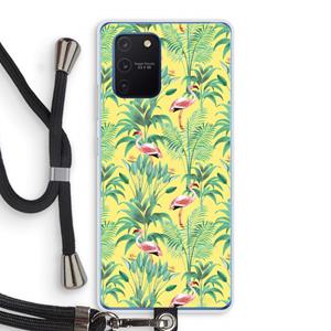 CaseCompany Flamingo party: Samsung Galaxy Note 10 Lite Transparant Hoesje met koord