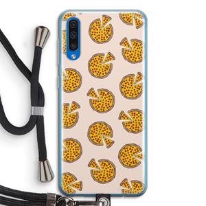 CaseCompany You Had Me At Pizza: Samsung Galaxy A50 Transparant Hoesje met koord