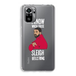 CaseCompany Sleigh Bells Ring: Xiaomi Redmi Note 10S Transparant Hoesje