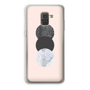 CaseCompany Marmeren cirkels: Samsung Galaxy A8 (2018) Transparant Hoesje