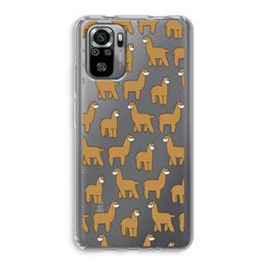 CaseCompany Alpacas: Xiaomi Redmi Note 10S Transparant Hoesje