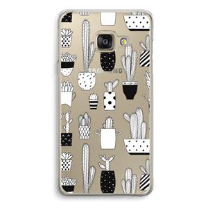 CaseCompany Cactusmotief: Samsung A3 (2017) Transparant Hoesje