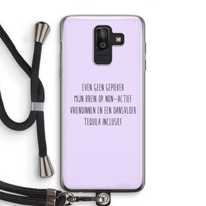 CaseCompany Tequila: Samsung Galaxy J8 (2018) Transparant Hoesje met koord