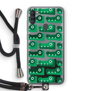 CaseCompany Crocs: Samsung Galaxy A11 Transparant Hoesje met koord