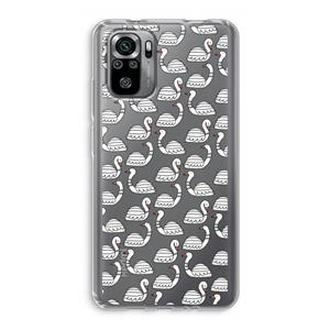 CaseCompany Zwanen: Xiaomi Redmi Note 10S Transparant Hoesje
