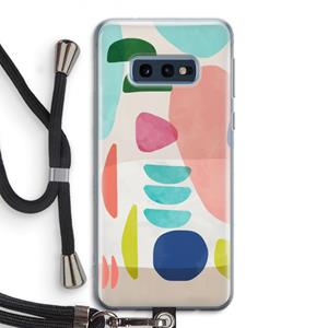 CaseCompany Bold Rounded Shapes: Samsung Galaxy S10e Transparant Hoesje met koord