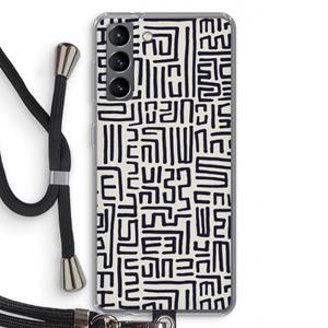 CaseCompany Moroccan Print: Samsung Galaxy S21 Transparant Hoesje met koord