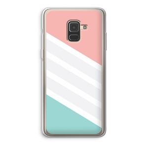 CaseCompany Strepen pastel: Samsung Galaxy A8 (2018) Transparant Hoesje