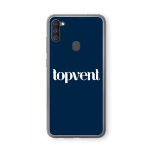 CaseCompany Topvent Navy: Samsung Galaxy A11 Transparant Hoesje
