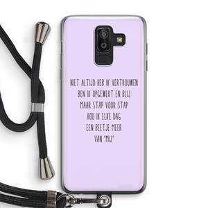 CaseCompany Zelfvertrouwen: Samsung Galaxy J8 (2018) Transparant Hoesje met koord