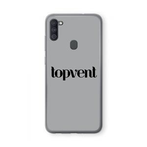 CaseCompany Topvent Grijs Zwart: Samsung Galaxy A11 Transparant Hoesje