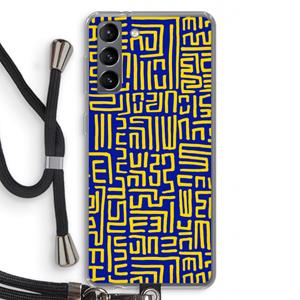 CaseCompany Majorelle Blue Print: Samsung Galaxy S21 Transparant Hoesje met koord