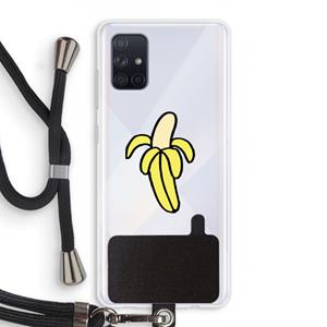 CaseCompany Banana: Samsung Galaxy A71 Transparant Hoesje met koord