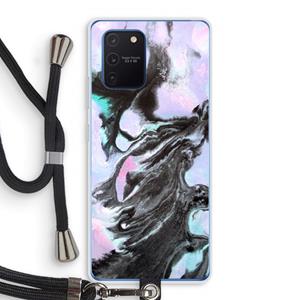 CaseCompany Pastel zwart: Samsung Galaxy Note 10 Lite Transparant Hoesje met koord