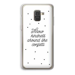 CaseCompany Confetti: Samsung Galaxy A8 (2018) Transparant Hoesje