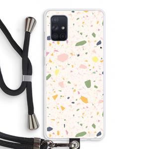 CaseCompany Terrazzo N°21: Samsung Galaxy A71 Transparant Hoesje met koord