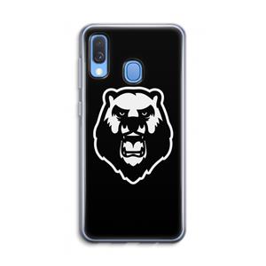 CaseCompany Angry Bear (black): Samsung Galaxy A40 Transparant Hoesje