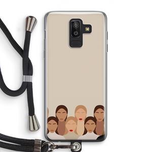 CaseCompany Girls girls girls: Samsung Galaxy J8 (2018) Transparant Hoesje met koord