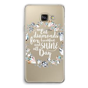 CaseCompany Diamonds: Samsung A3 (2017) Transparant Hoesje