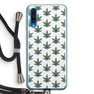 CaseCompany Weed: Samsung Galaxy A50 Transparant Hoesje met koord